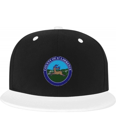 St. Lawrence County, New York Seal Baseball Cap for Men Women Snapback Hat Trucker Flat Bill Caps Sun Hats White $14.12 Baseb...