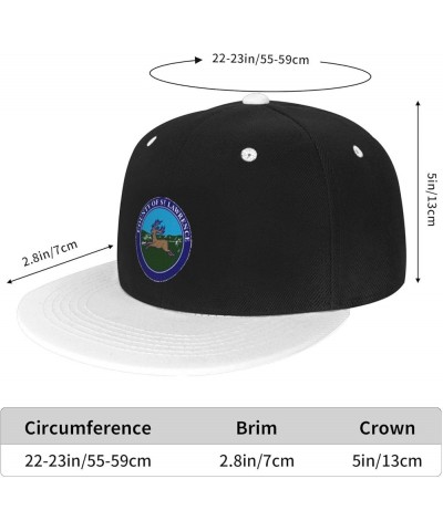 St. Lawrence County, New York Seal Baseball Cap for Men Women Snapback Hat Trucker Flat Bill Caps Sun Hats White $14.12 Baseb...