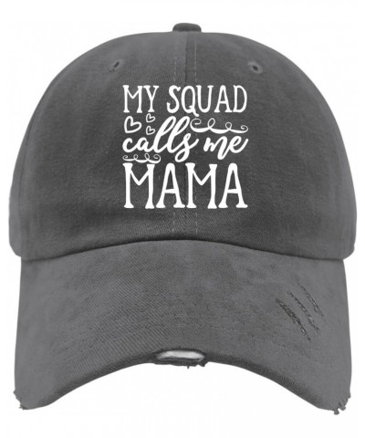 My Squad Calls Me Mama Baseball Cap USA Cowboy Hat Dark Grey Trucker Hat Men Gifts for Daughter Beach Cap $10.82 Cowboy Hats