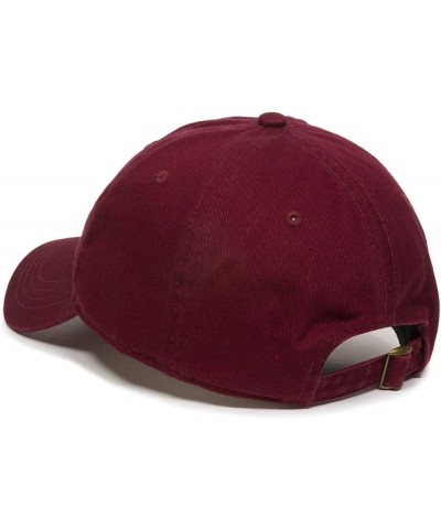 Middle Finger Dad Baseball Cap Embroidered Cotton Adjustable Dad Hat Burgundy $12.25 Baseball Caps