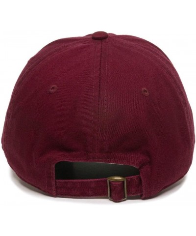 Middle Finger Dad Baseball Cap Embroidered Cotton Adjustable Dad Hat Burgundy $12.25 Baseball Caps