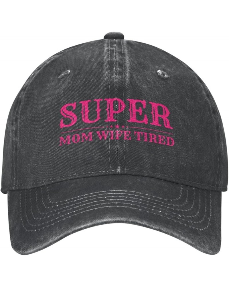 Supers-Moms Super-Wife Supers-Tired Hat Mother's Day Birthday Mom Mama from Daughter Son 2024 Trucker Hat Baseball Cap Black ...