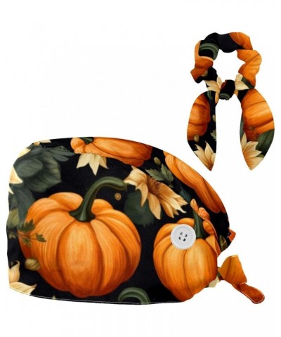 Surgical Scrub Caps Working Head Cover Thanksgiving Pumpkin Hair Rope Bunny Hair Ribbons for Women Color 6 $7.94 Skullies & B...