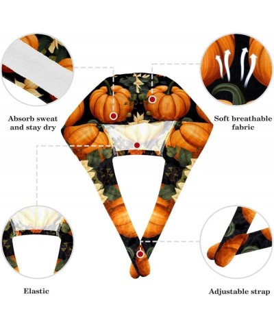 Surgical Scrub Caps Working Head Cover Thanksgiving Pumpkin Hair Rope Bunny Hair Ribbons for Women Color 6 $7.94 Skullies & B...