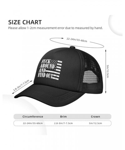 Fuck Around Find Out Gifts Black Washed Plain Baseball Cap Retro Adjustable Dad Hats Gift for Men/Women Black $11.59 Baseball...