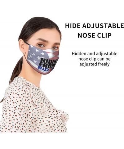 Face Mask Hiding from Biden Dust Mask Breathable Adjustable Reusable Windproof Cover Black $8.30 Balaclavas