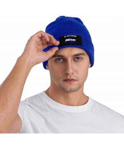 Beanie,El Salvador Flag Salvadoreño Gifts Beanie Hat Women Warm Hats Men Knit Hat Slouchy Skull Cap Knitted Hat Black Blue $1...