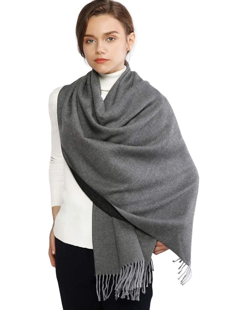 Pashmina Shawls and Wraps for Evening Dresses Scarfs for Women Fall Winter Travel Blanket Scarf Large Warm Scarves Gray and B...