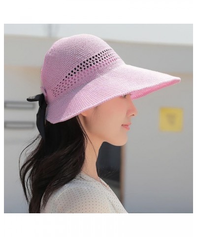 Wide Brim Summer Beach Hat for Women: Foldable Breathable Polyester, Empty Top Lady Outdoor Holiday Cool Sun Hat $10.08 Sun Hats