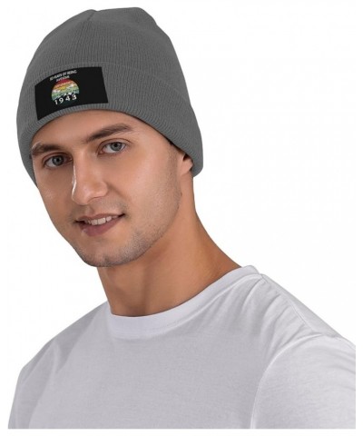 Happy 80th Birthday Men Women Beanie Hat Wireless Winter Knit Winter Hat Deep Heather $12.16 Skullies & Beanies