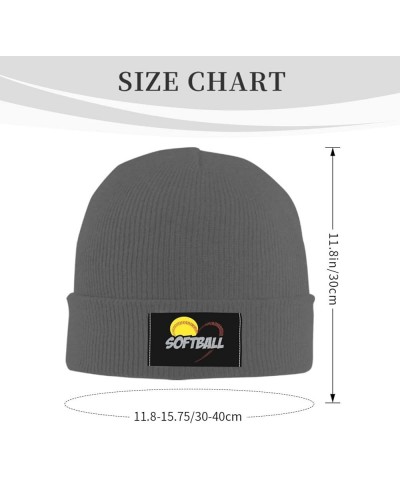 Love Softball Knit Hat Soft Classic Stretchy Beanie Cap Winter Warm Hats for Women Men Skull Cap Deep Heather $11.19 Skullies...