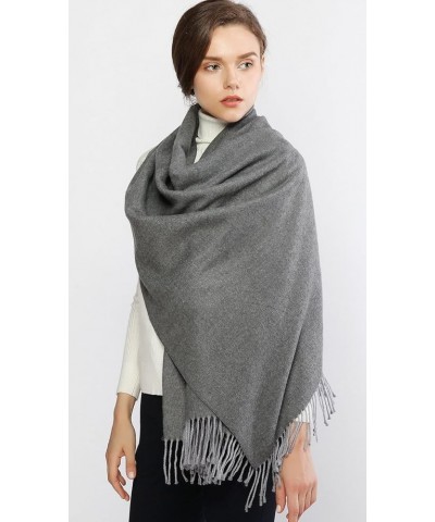 Pashmina Shawls and Wraps for Evening Dresses Scarfs for Women Fall Winter Travel Blanket Scarf Large Warm Scarves Gray and B...