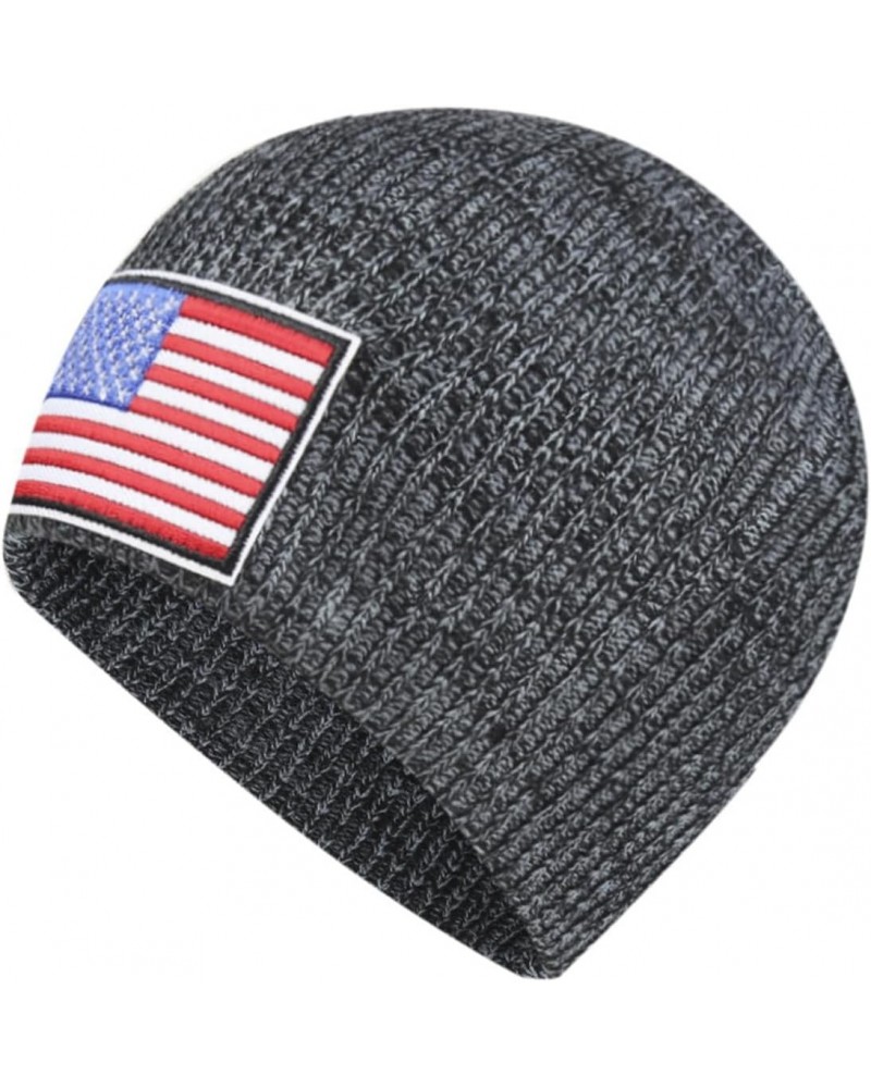 Unisex Autumn Winter America National Flag Elastic Knitted Hat Outdoor Beanie $10.03 Skullies & Beanies