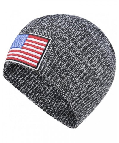 Unisex Autumn Winter America National Flag Elastic Knitted Hat Outdoor Beanie $10.03 Skullies & Beanies