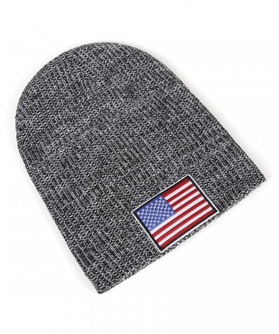 Unisex Autumn Winter America National Flag Elastic Knitted Hat Outdoor Beanie $10.03 Skullies & Beanies