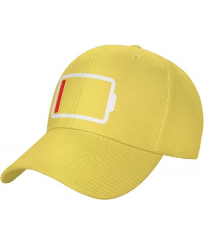 Men and Women Baseball Hats Low Social Battery Vintage Dad Hat Adjustable Casquette Cap Yellow $9.71 Baseball Caps