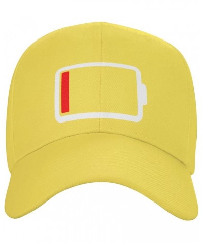 Men and Women Baseball Hats Low Social Battery Vintage Dad Hat Adjustable Casquette Cap Yellow $9.71 Baseball Caps