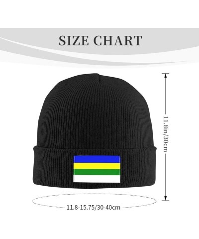 Bandera Del Barrio Llanos Costa, Cabo Rojo Beanie Hat for Men Women Soft Cozy Skull Cap Winter Warm Knit Hats Black $12.74 Sk...