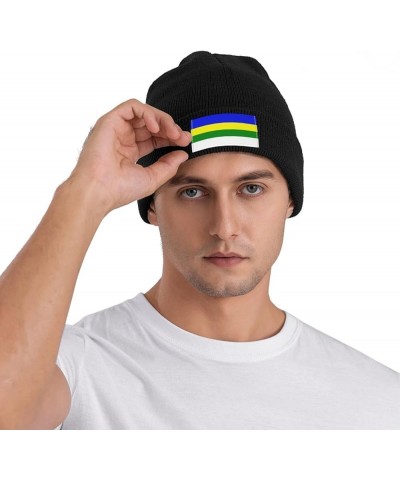 Bandera Del Barrio Llanos Costa, Cabo Rojo Beanie Hat for Men Women Soft Cozy Skull Cap Winter Warm Knit Hats Black $12.74 Sk...