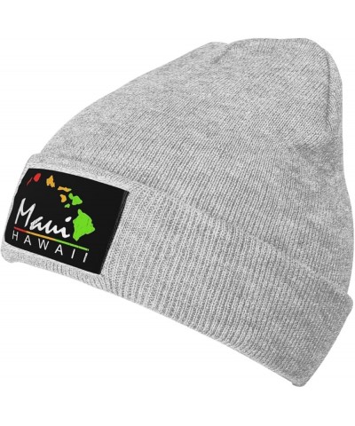 Maui Hawaiian Islands Knit Cap Unisex Winter Warm Knitted Hat Black Gray $15.56 Skullies & Beanies