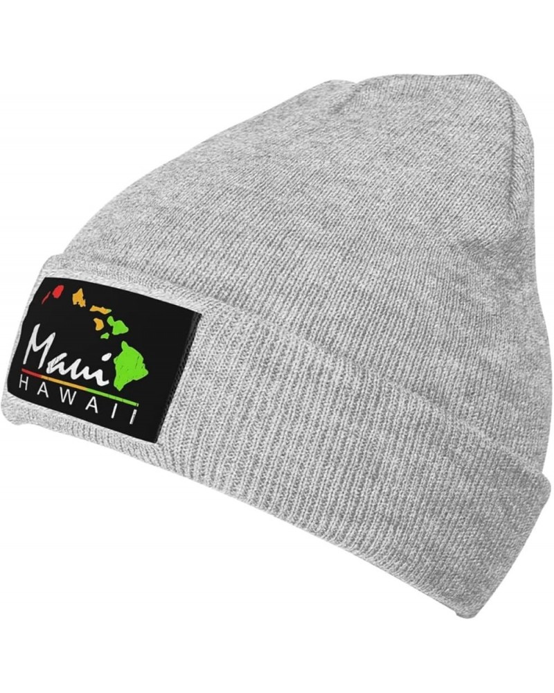 Maui Hawaiian Islands Knit Cap Unisex Winter Warm Knitted Hat Black Gray $15.56 Skullies & Beanies