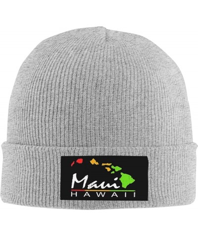 Maui Hawaiian Islands Knit Cap Unisex Winter Warm Knitted Hat Black Gray $15.56 Skullies & Beanies