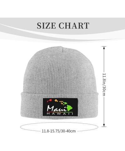 Maui Hawaiian Islands Knit Cap Unisex Winter Warm Knitted Hat Black Gray $15.56 Skullies & Beanies