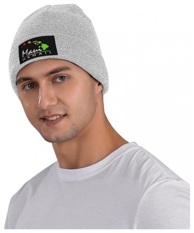 Maui Hawaiian Islands Knit Cap Unisex Winter Warm Knitted Hat Black Gray $15.56 Skullies & Beanies