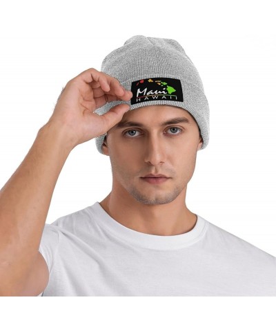 Maui Hawaiian Islands Knit Cap Unisex Winter Warm Knitted Hat Black Gray $15.56 Skullies & Beanies