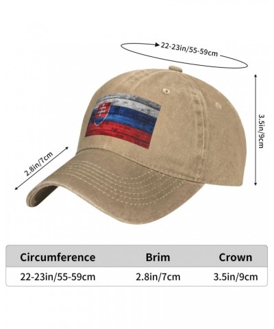 Baseball Cap Slovakia Flag Washed Denim Adjustable Fashion Unique Hat for Men Women $13.42 Baseball Caps