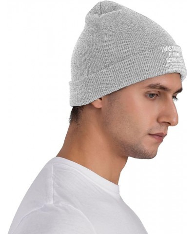 I was Taught to Think Before I Act Winter Beanie Hats Unisex,Warm Cozy Knitted Cuffed Skull Cap Gray $10.49 Skullies & Beanies