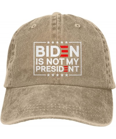 Hat Anti Biden is Not My President Biden Won Election Baseball Cap for Men Women Cowboy hat Trucker Hat Dad Cap Black Natural...