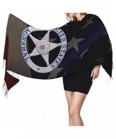 Us Marshals Service Embrace Elegance Fringed Scarf Comfort Luxury Warm 27in×77in $22.72 Scarves