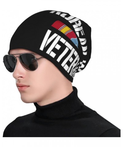 Korean War Veteran Pride Korea Service Ribbon Beanie Skull Cap Warm Knit Slouchy Hat for Women Men Black $12.58 Skullies & Be...