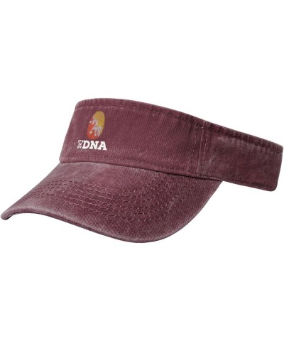 Bhutan It's in My DNA Sun Visor Hats for Women Men Adjustable Sports Sun Hats Cotton Golf Cap Red $10.44 Visors