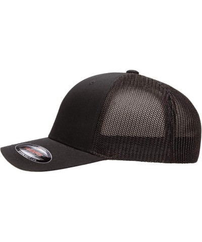 Plymouth Prowler Exotic Car Classic Outline Design Flexfit 6511 Trucker Mesh Fitted Cap Black $20.69 Baseball Caps