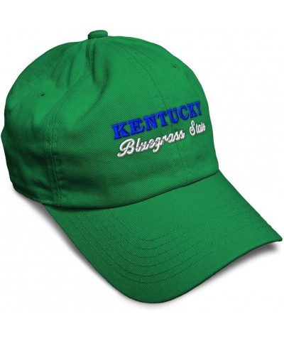 Soft Baseball Cap Kentucky Bluegrass State Style B Cotton Dad Hats for Men & Women Kelly Green $15.11 Baseball Caps