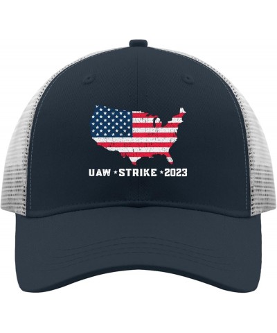 UAW Strike 2023 Sun hat Mens Cap Apricot Mens Golf hat Gifts for Grandpa Golf Cap Marine Blue $9.02 Sun Hats