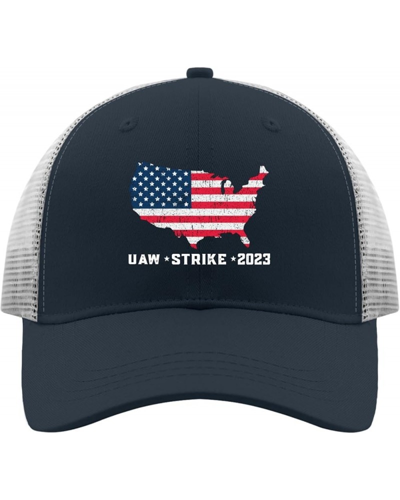 UAW Strike 2023 Sun hat Mens Cap Apricot Mens Golf hat Gifts for Grandpa Golf Cap Marine Blue $9.02 Sun Hats