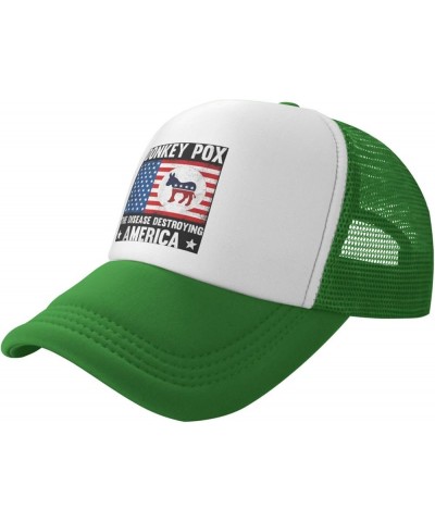 Donkey Pox The Disease Destroying America Funny Donkeypox Baseball Cap Men Mesh Trucker Hat Women Ponytail Hat Black Green $1...