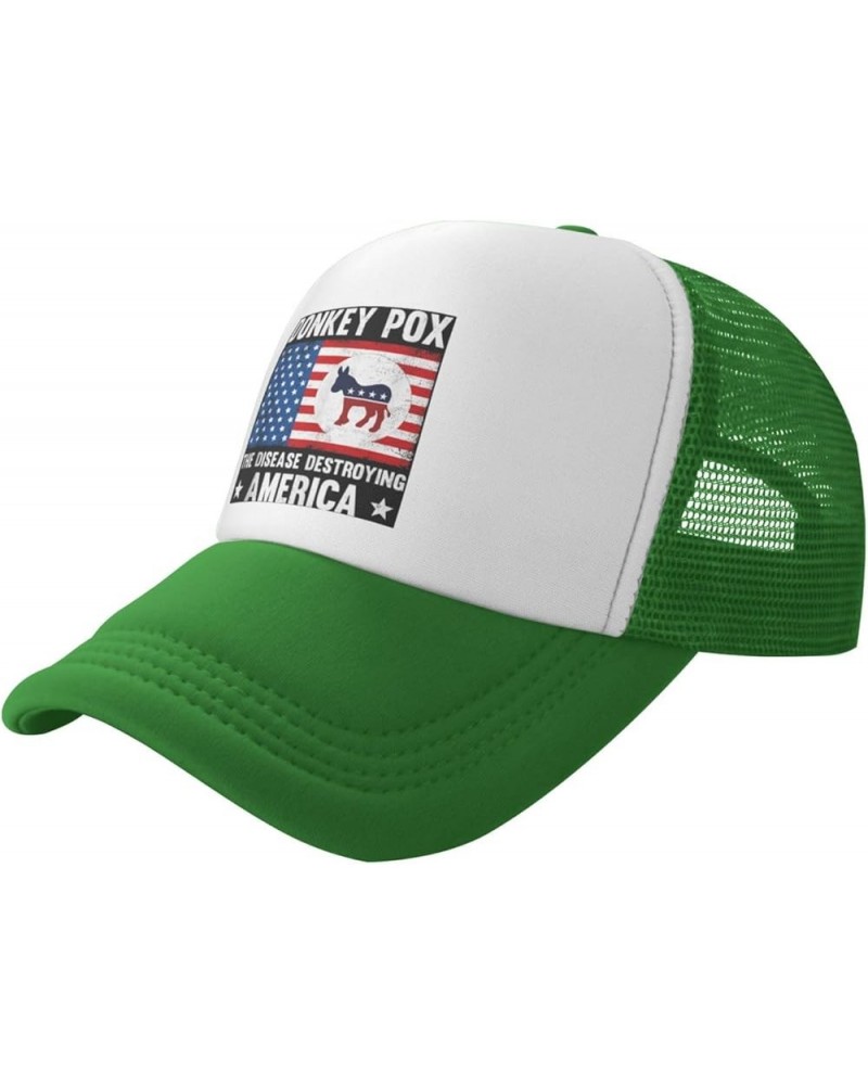 Donkey Pox The Disease Destroying America Funny Donkeypox Baseball Cap Men Mesh Trucker Hat Women Ponytail Hat Black Green $1...