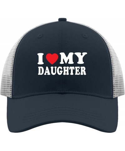 Baseball Caps i Love My Daughter Dad Hats, Funny Baseball Caps for Men Marine Blue $8.40 Skullies & Beanies