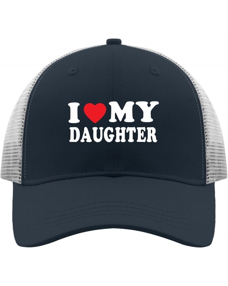 Baseball Caps i Love My Daughter Dad Hats, Funny Baseball Caps for Men Marine Blue $8.40 Skullies & Beanies