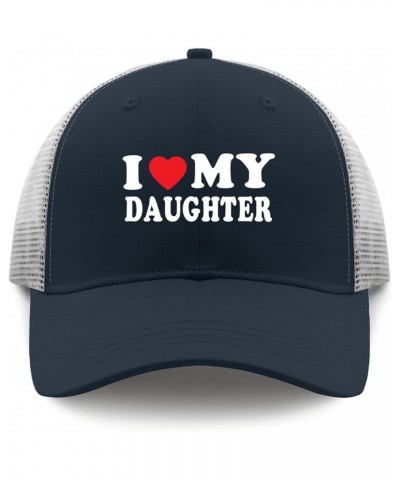 Baseball Caps i Love My Daughter Dad Hats, Funny Baseball Caps for Men Marine Blue $8.40 Skullies & Beanies