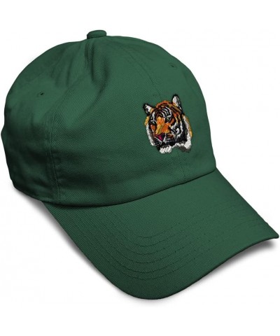 Soft Baseball Cap Tiger Cross-Stitch Embroidery Wild Animals Cotton Dad Hats for Men & Women Forest Green Design Only $15.94 ...