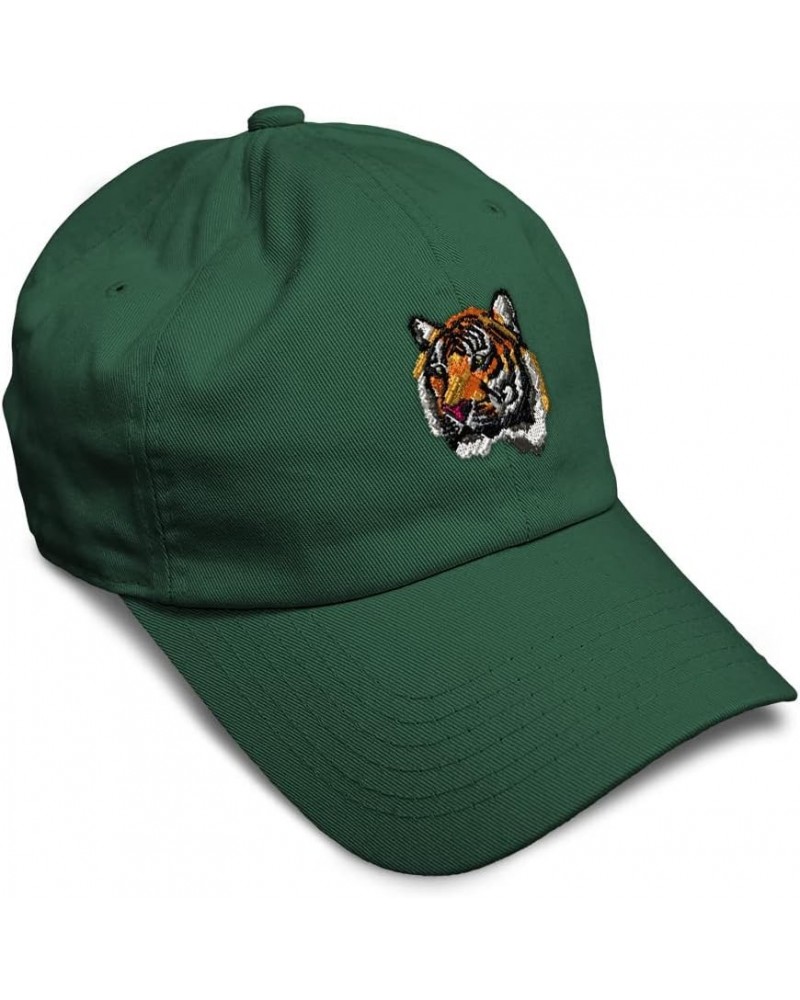 Soft Baseball Cap Tiger Cross-Stitch Embroidery Wild Animals Cotton Dad Hats for Men & Women Forest Green Design Only $15.94 ...