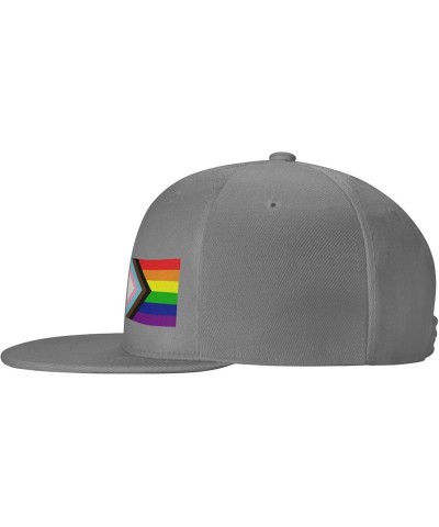 Transgender Pride Rainbow Flag Flat Bill Classic Snap Caps Adjustable Brim Fashion Color Style Baseball Caps Black Gray $9.24...