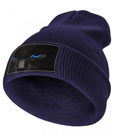 Beanie Hat for Men and Women Cherries Notes Winter Warm Hats Knit Slouchy Thick Cap Navy-cat Blue $11.18 Skullies & Beanies