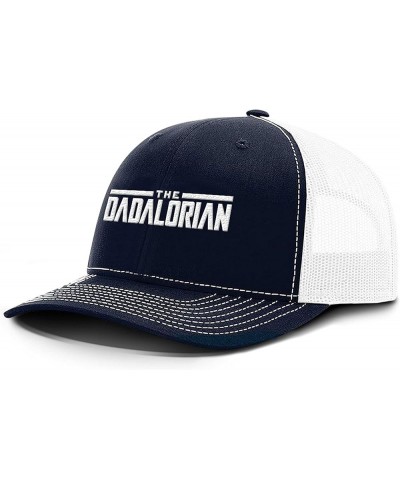 The Dadalorian Back Mesh Hat Casual Wear - Baseball Cap for Men Breathable Mesh Back Adjustable Snapback Strap Navy Front / W...