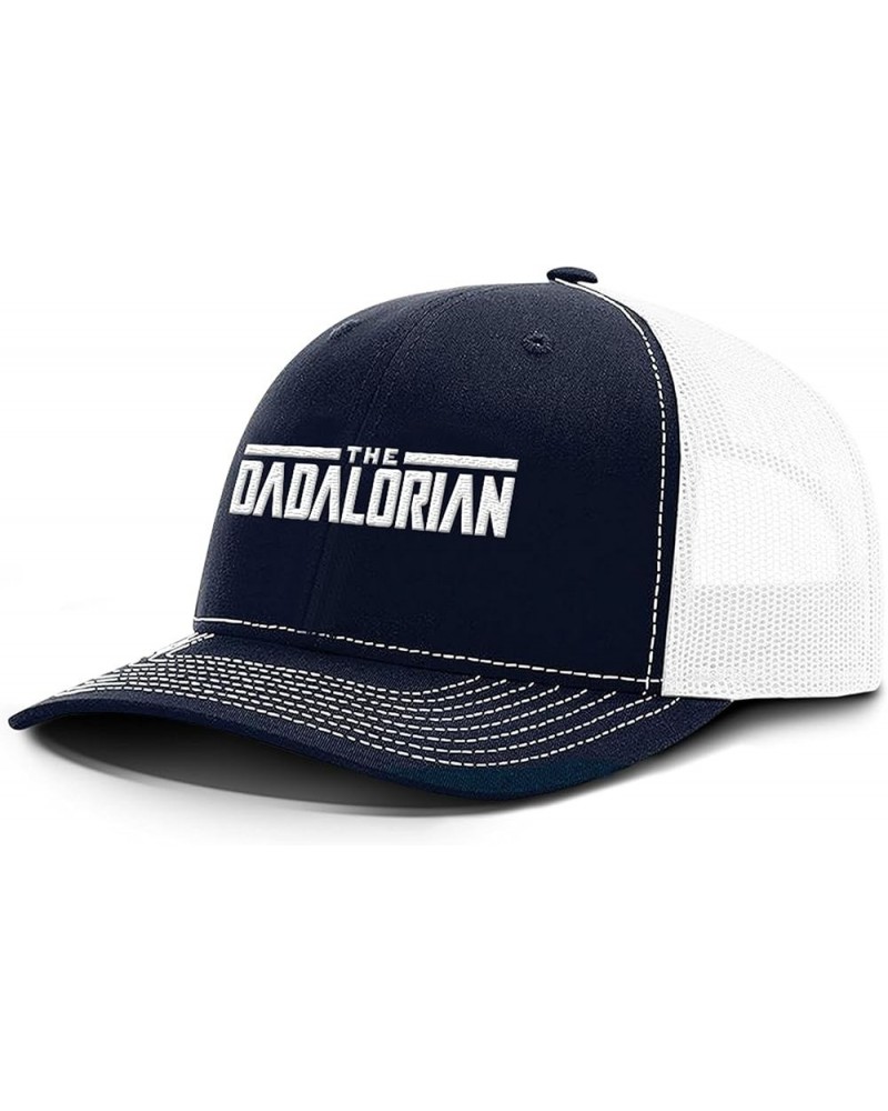 The Dadalorian Back Mesh Hat Casual Wear - Baseball Cap for Men Breathable Mesh Back Adjustable Snapback Strap Navy Front / W...